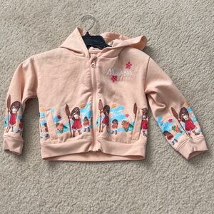 Disney Moana Coral Kids Hoodie - Size 4T